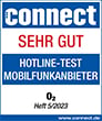 Connect Hotline-Test Mobilfunkanbieter Note sehr gut